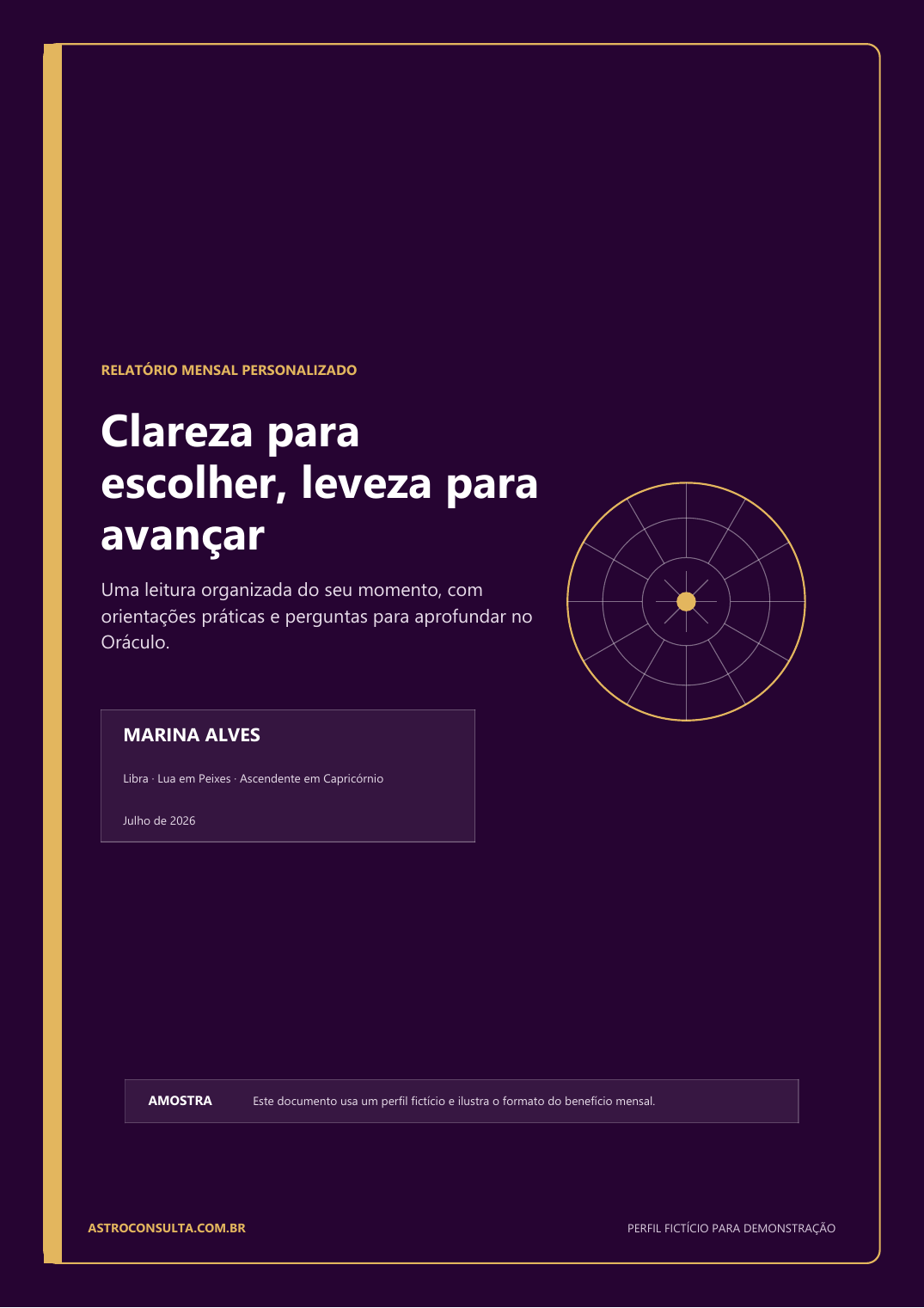 Capa do relat&oacute;rio personalizado de exemplo